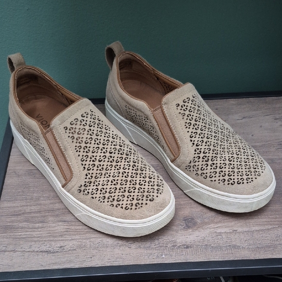 Women's Beige Slip-On Sneakers - Picture 6 of 6